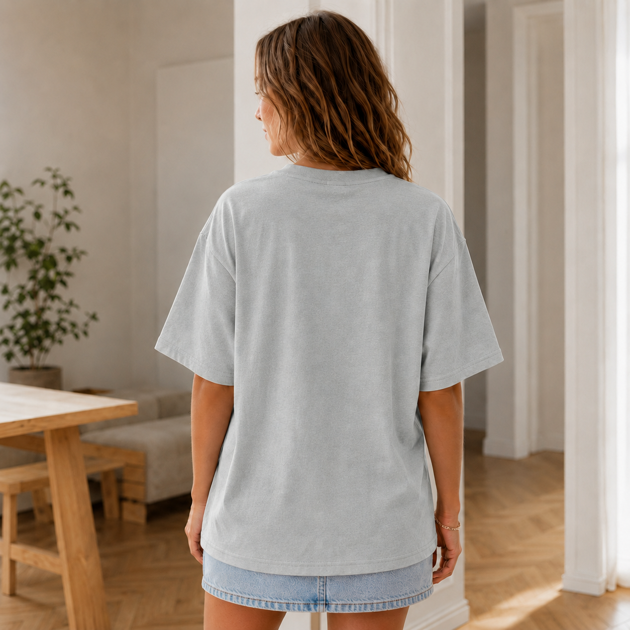 Camiseta Oversized Sina – Algodón Puro, Corte Holgado