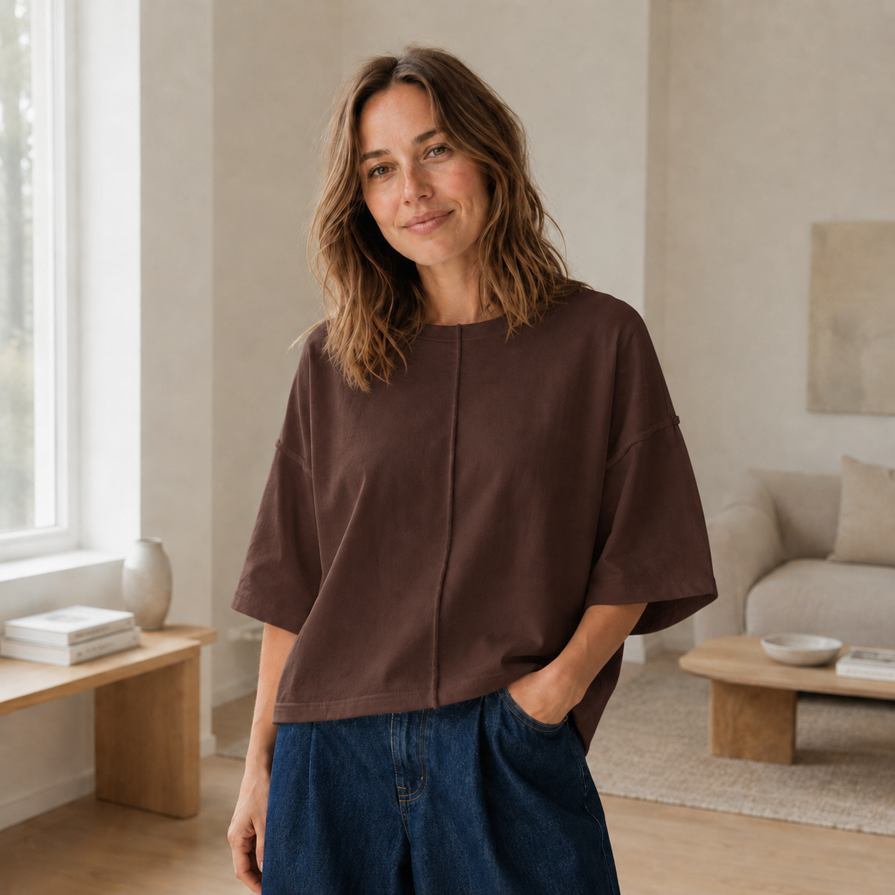 Camiseta Boxy Maren – Oversized Informal y Suave
