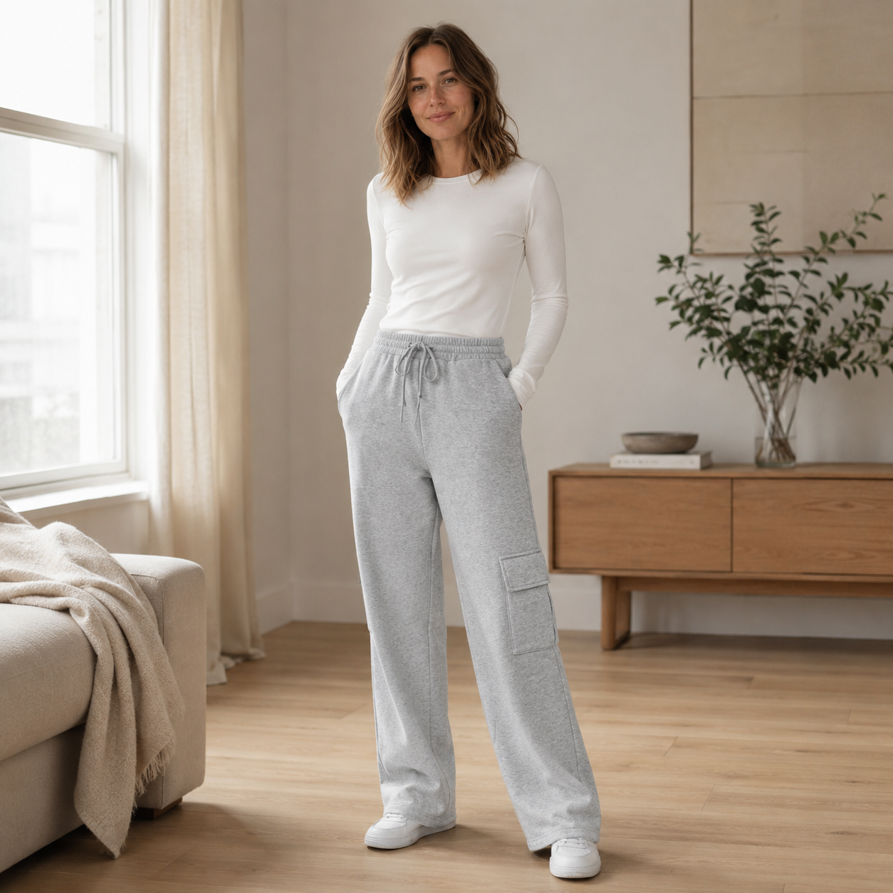 Pantalón Cargo Térmico Thea – Forrado y Cálido