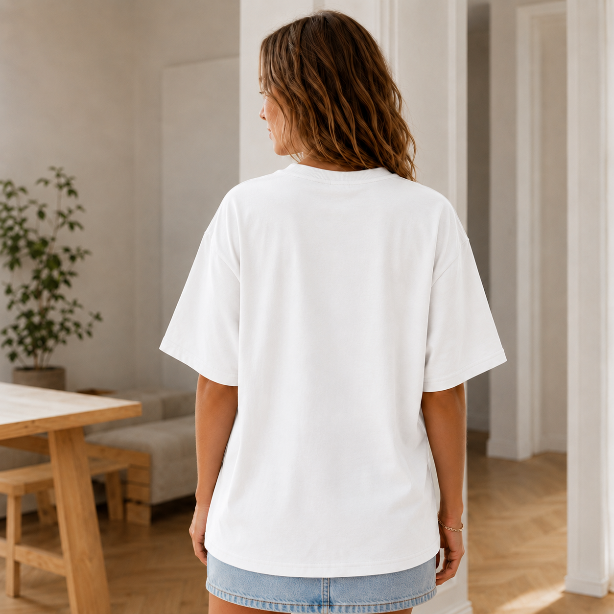 Camiseta Oversized Sina – Algodón Puro, Corte Holgado