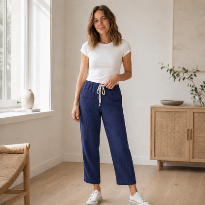 Pantalón de Verano Tessa – Holgado con Cordón Ajustable