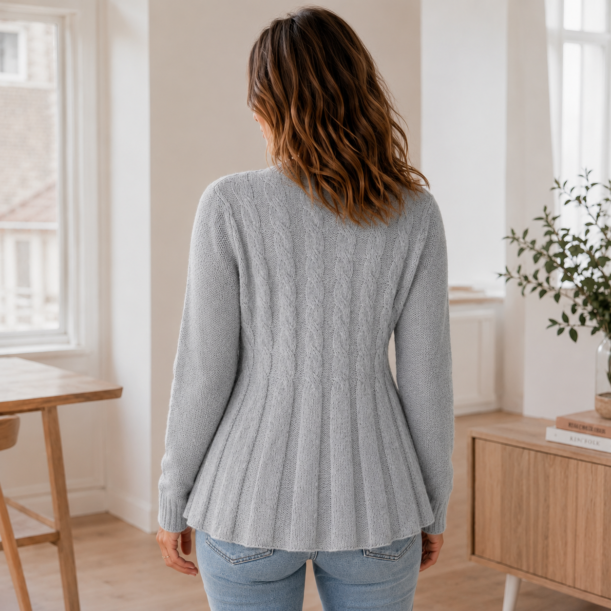Chaqueta de Punto Mila – Cárdigan con Peplum