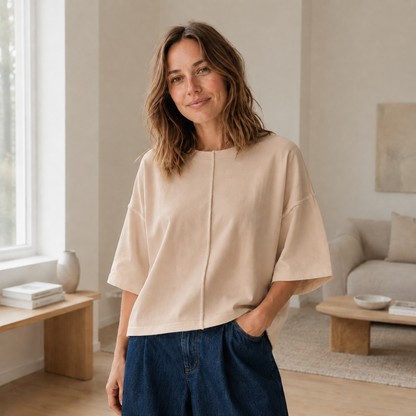 Camiseta Boxy Maren – Oversized Informal y Suave