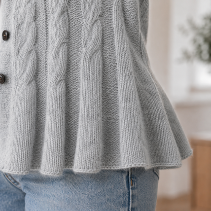 Chaqueta de Punto Mila – Cárdigan con Peplum