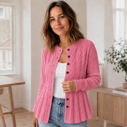 Chaqueta de Punto Mila – Cárdigan con Peplum