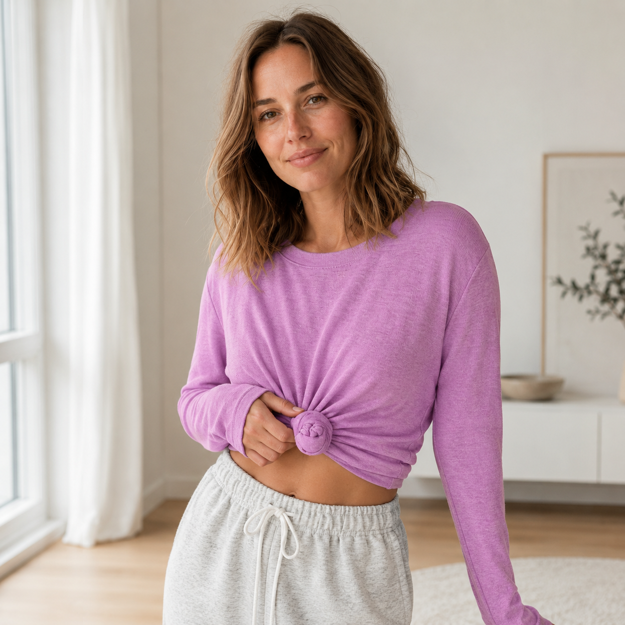 Pantalón Loungewear de Punto Frida – Corte Relajado en Punto Fino