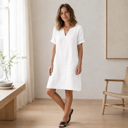 Vestido de Verano Nora – Ligero y Fresco Efecto Lino