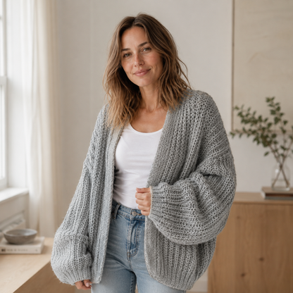 Cárdigan de Punto Grueso Maja – Oversized y Abierto