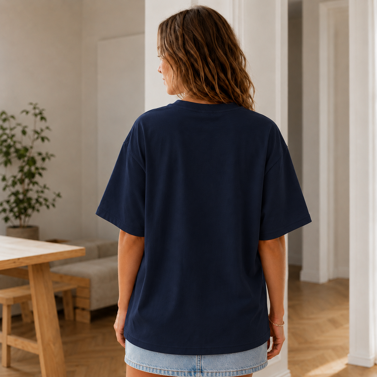 Camiseta Oversized Sina – Algodón Puro, Corte Holgado
